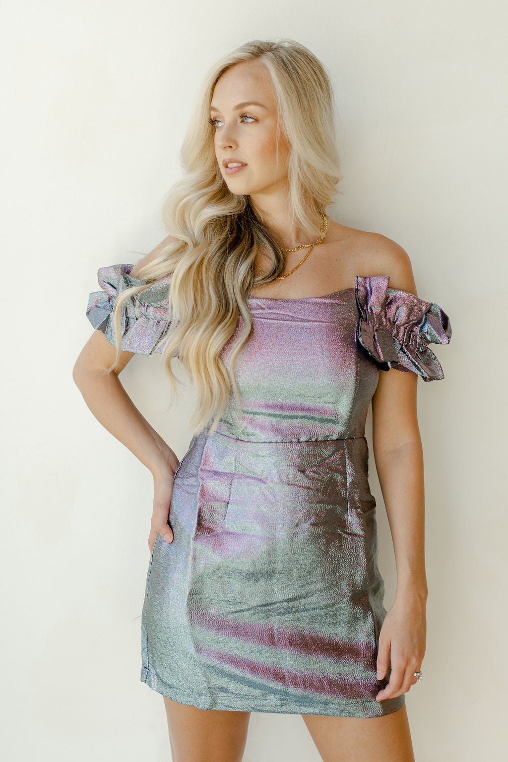 mode, disco ball dress