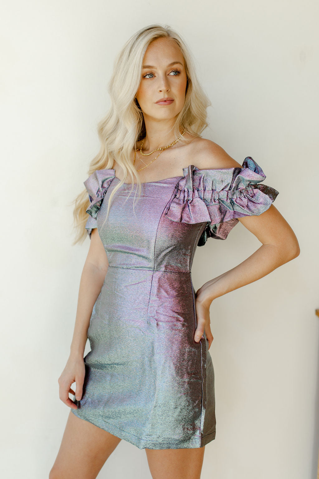 mode, disco ball dress