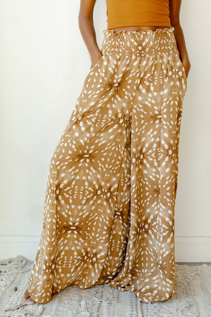 mode, joyful prints maxi pants