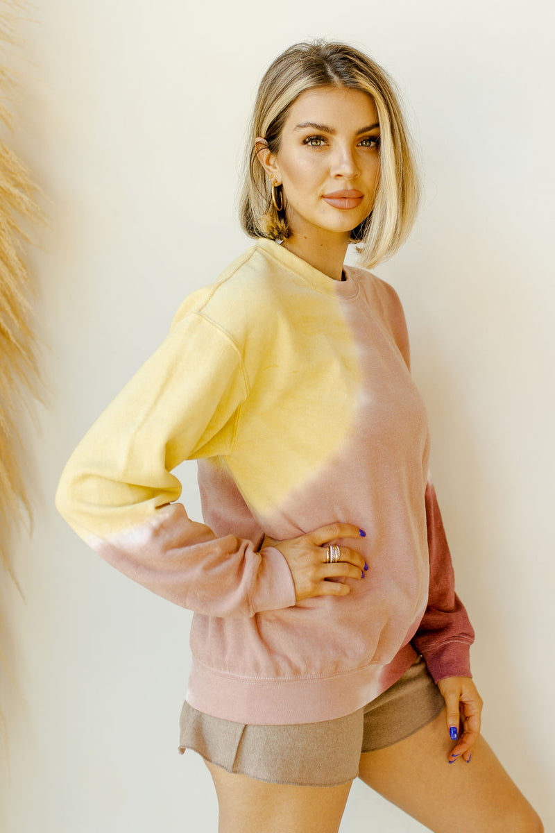 mode, Fall sunset sweatshirt