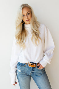 mode, one heartbeat knit crop turtle neck top