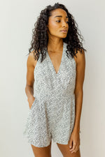 mode, dainty print romper