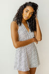mode, dainty print romper