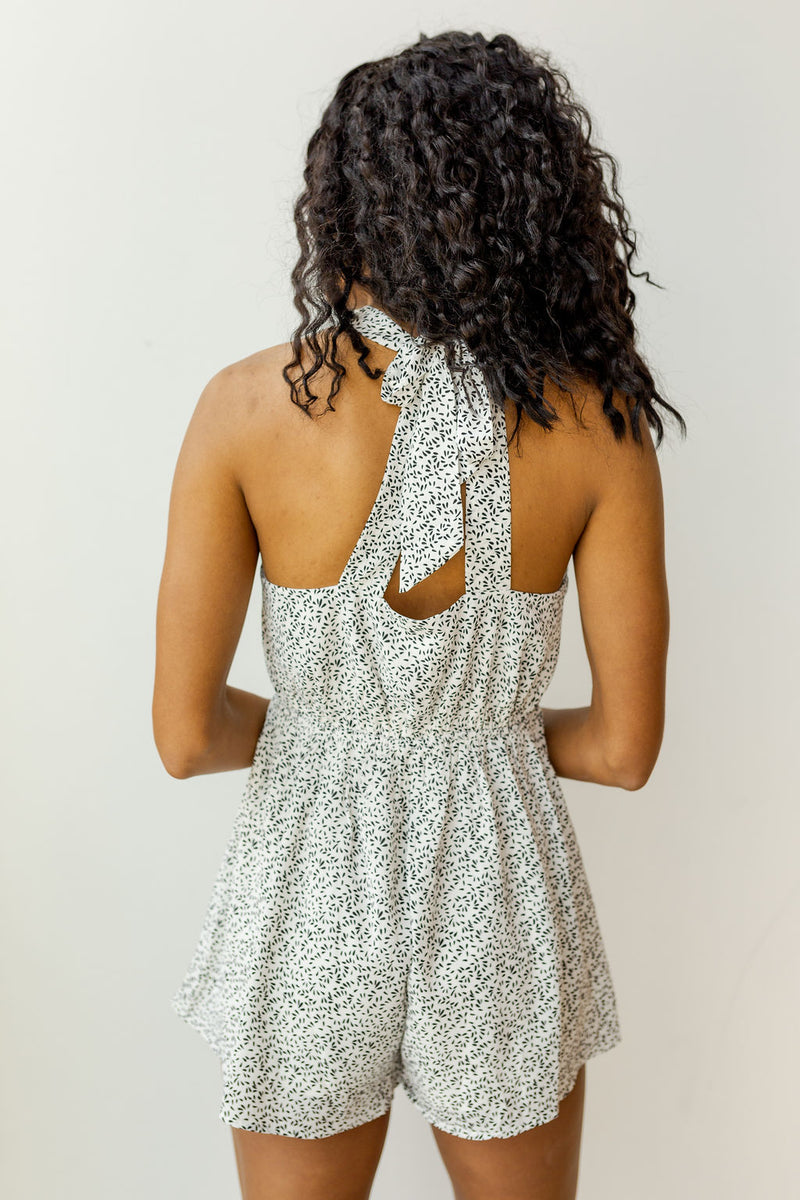 mode, dainty print romper