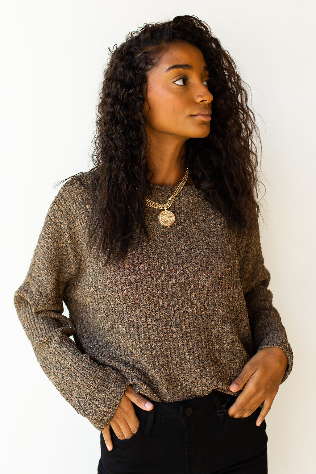 mode, oversized chenille sweater