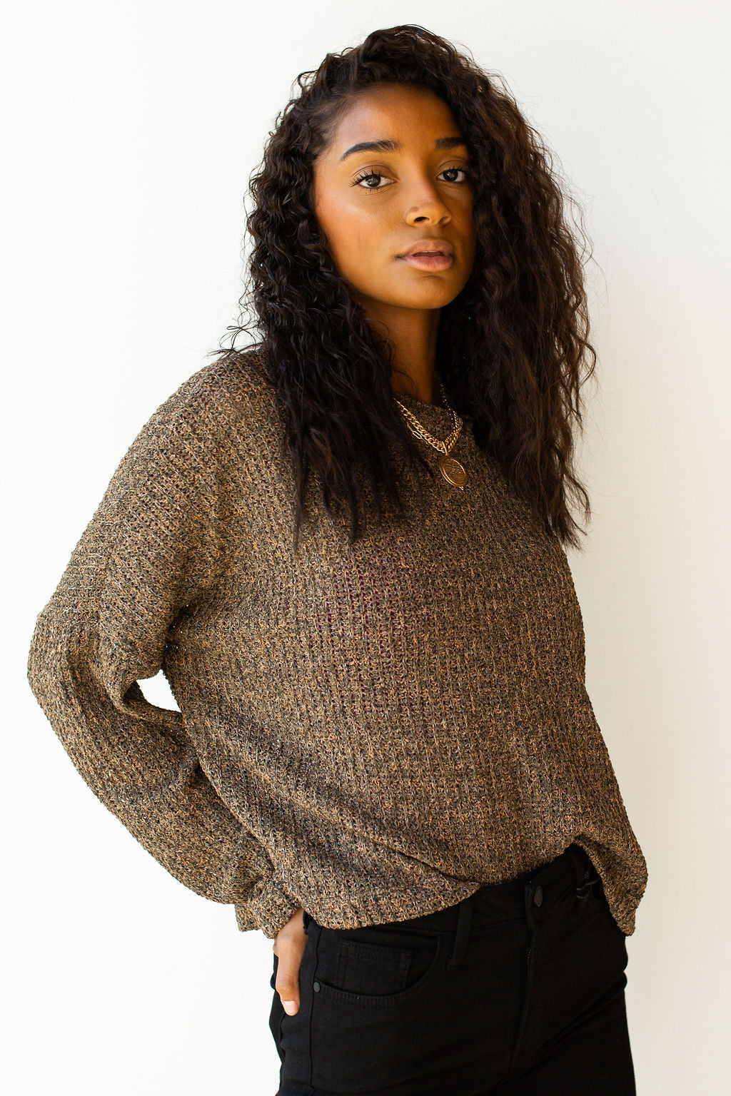 mode, oversized chenille sweater