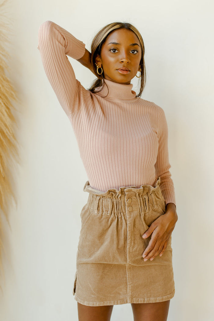mode, rib knit turtle neck bodysuit