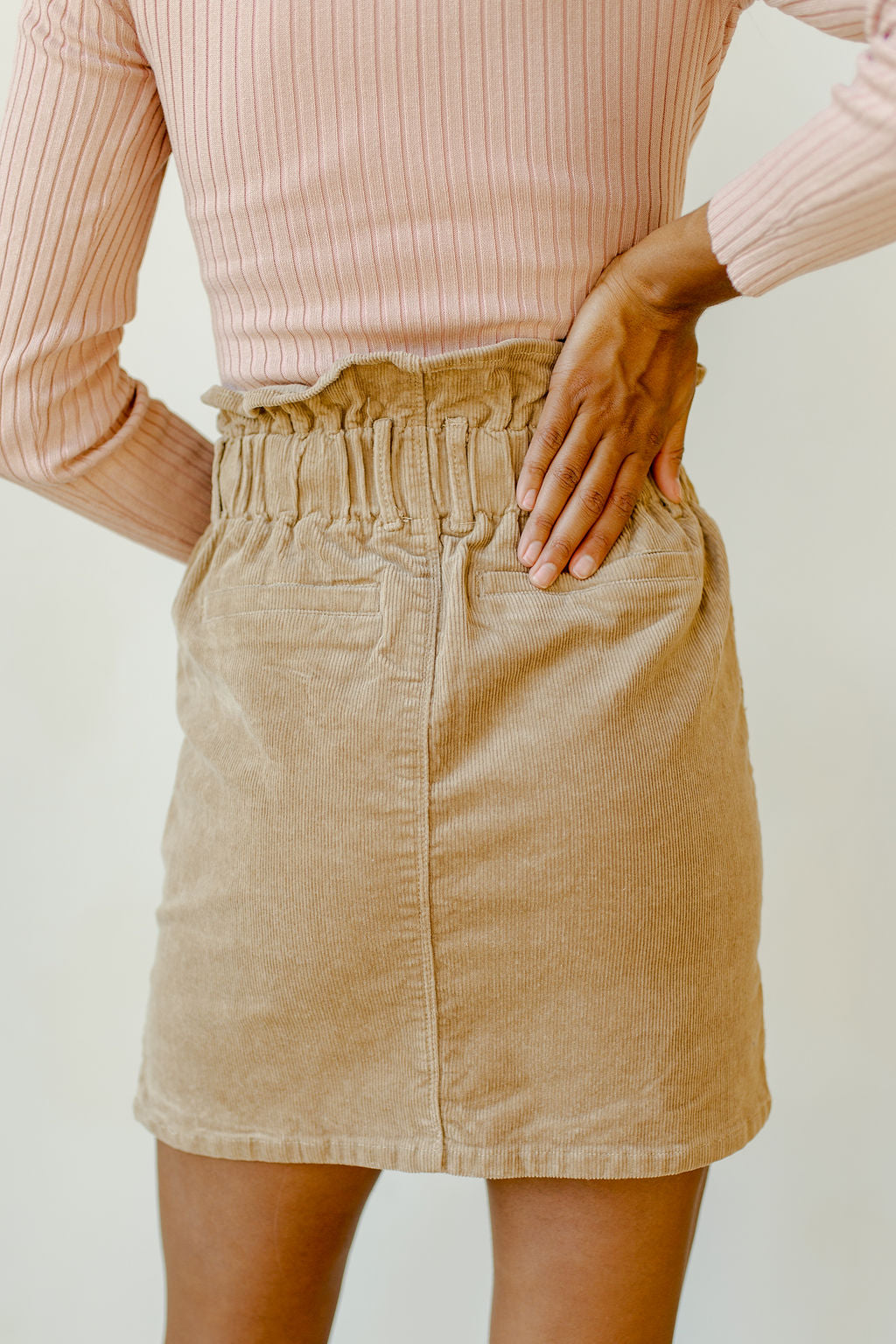 mode, corduory high wast skirt