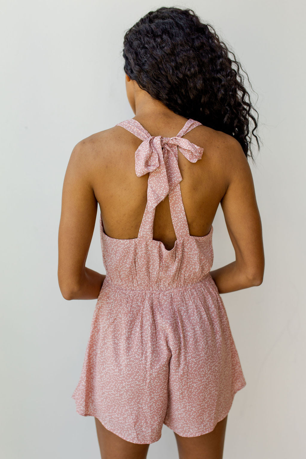 mode, dainty print romper
