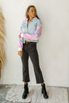 mode, tie dye denim jacket