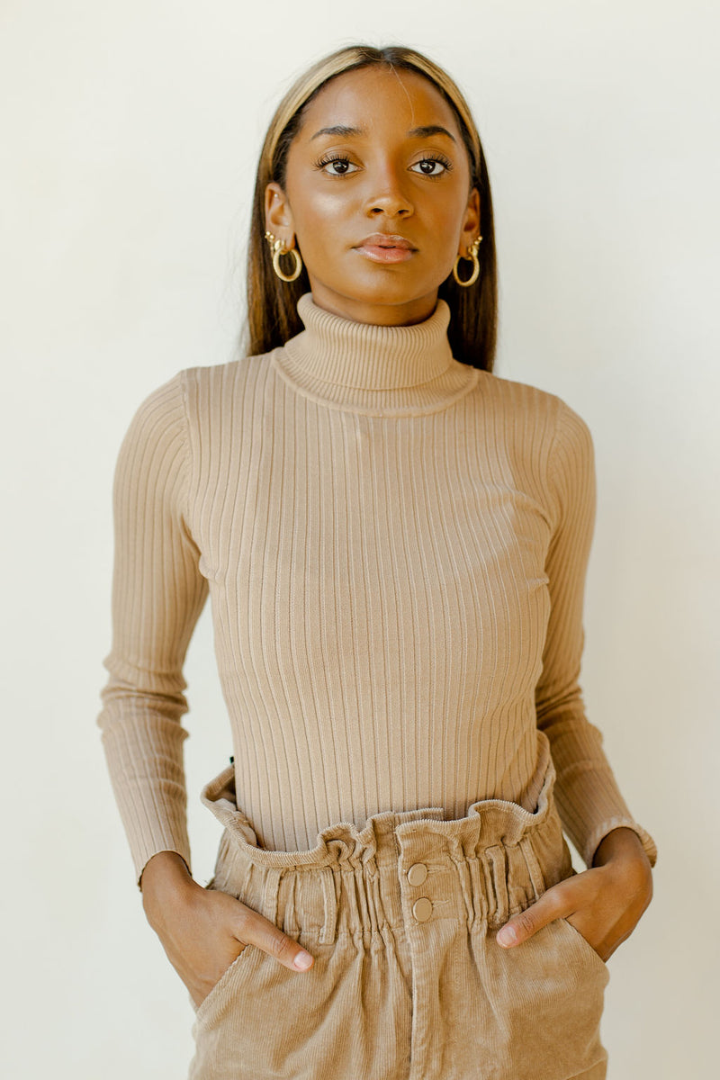 mode, rib knit turtle neck bodysuit