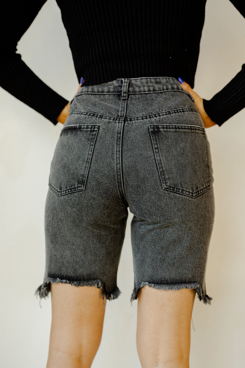mode, ladies denim bermuda shorts