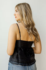 mode, sheer dot strappy top
