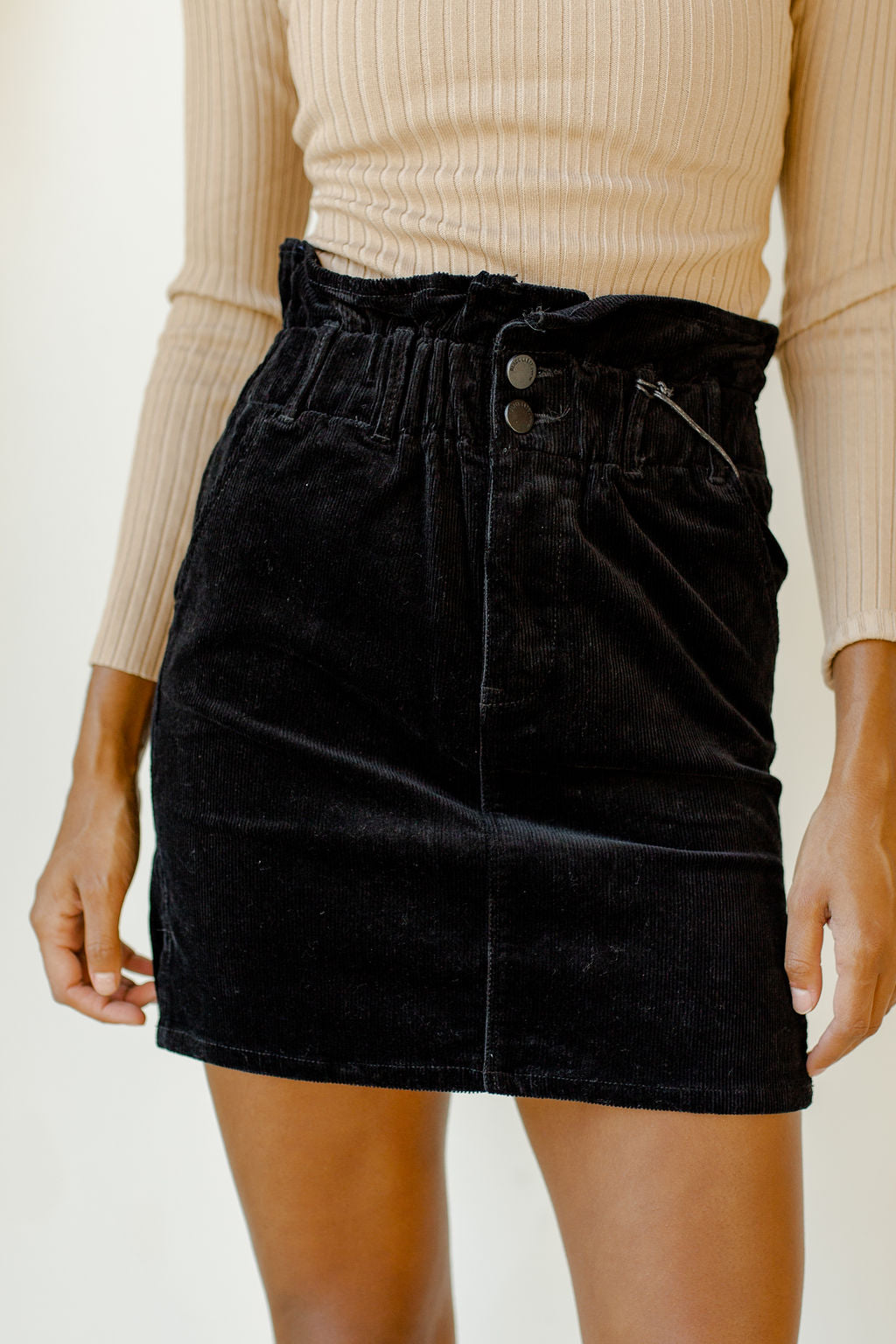 mode, corduory high wast skirt