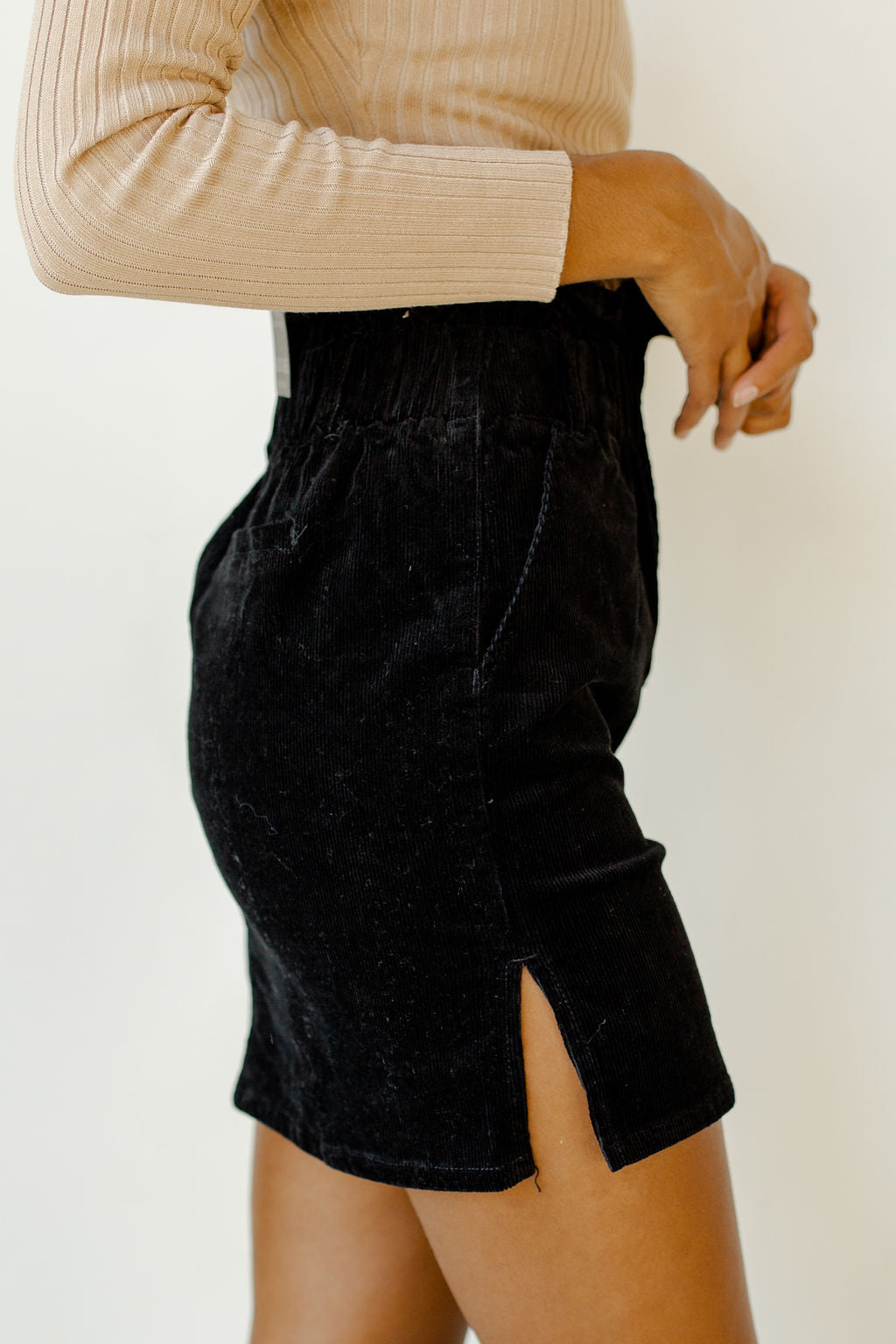 mode, corduory high wast skirt