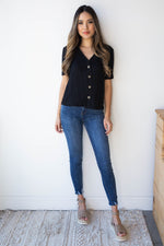 mode, linen button up boxy blouse