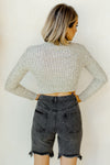 mode, static knit v neck sweater