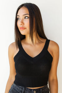 mode, solid sweater crop