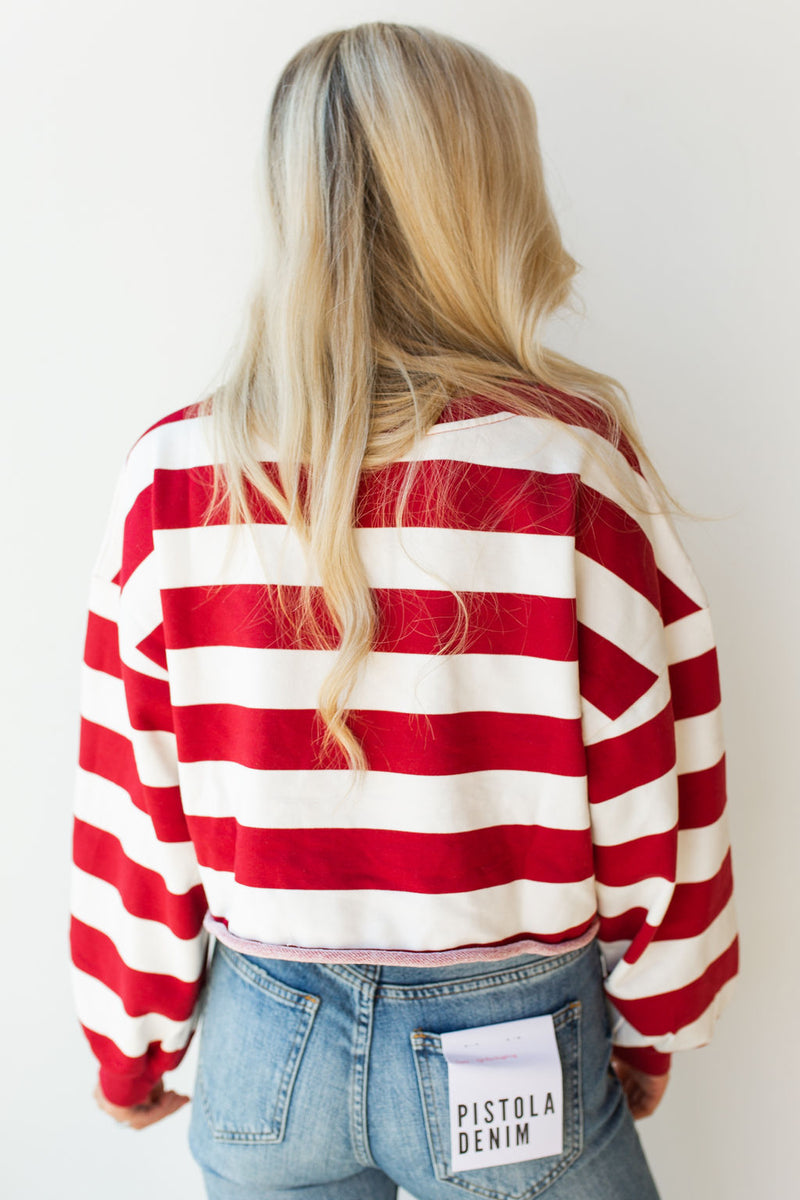 mode, distressed crew neck long sleeve
