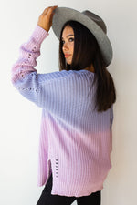 mode, color dip sweater