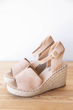 mode, walk this way wedge sandal