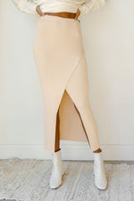 mode, mona knit maxi skirt