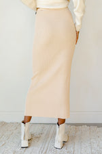 mode, mona knit maxi skirt