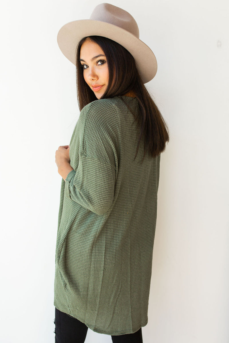 mode, waffle knit cocoon sweater