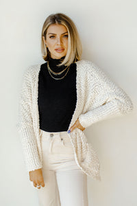 mode, vanilla latte long cardi