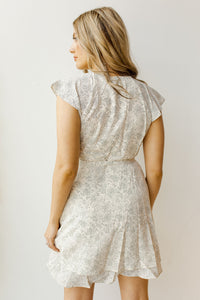 mode, cream dots wrap dress