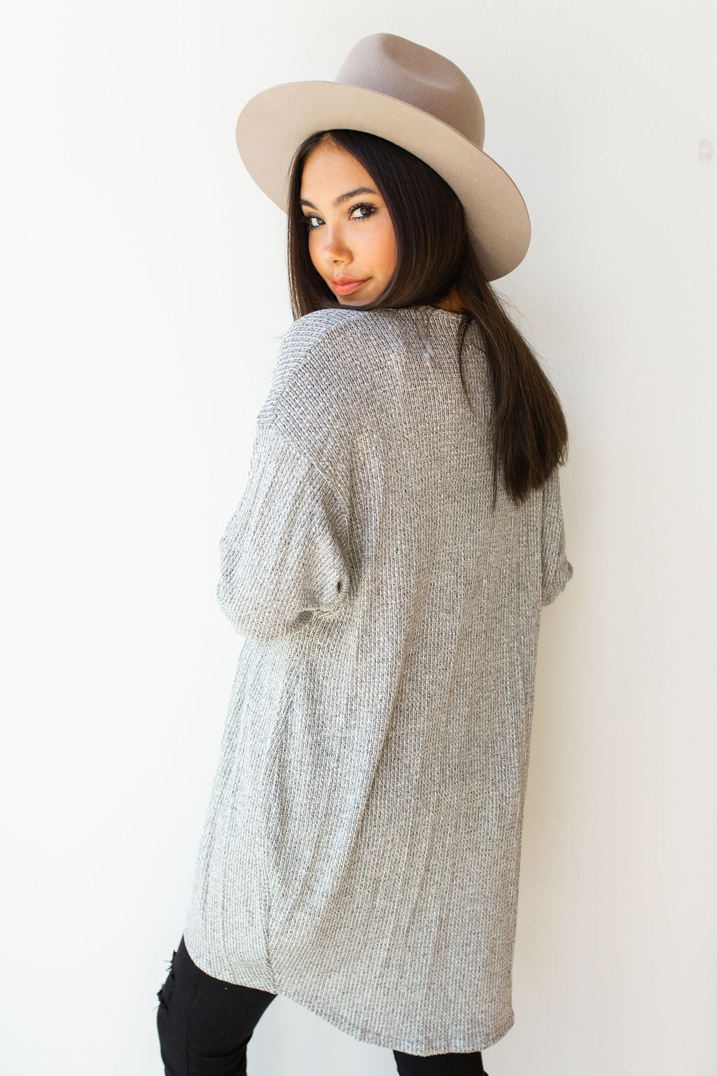 mode, waffle knit cocoon sweater
