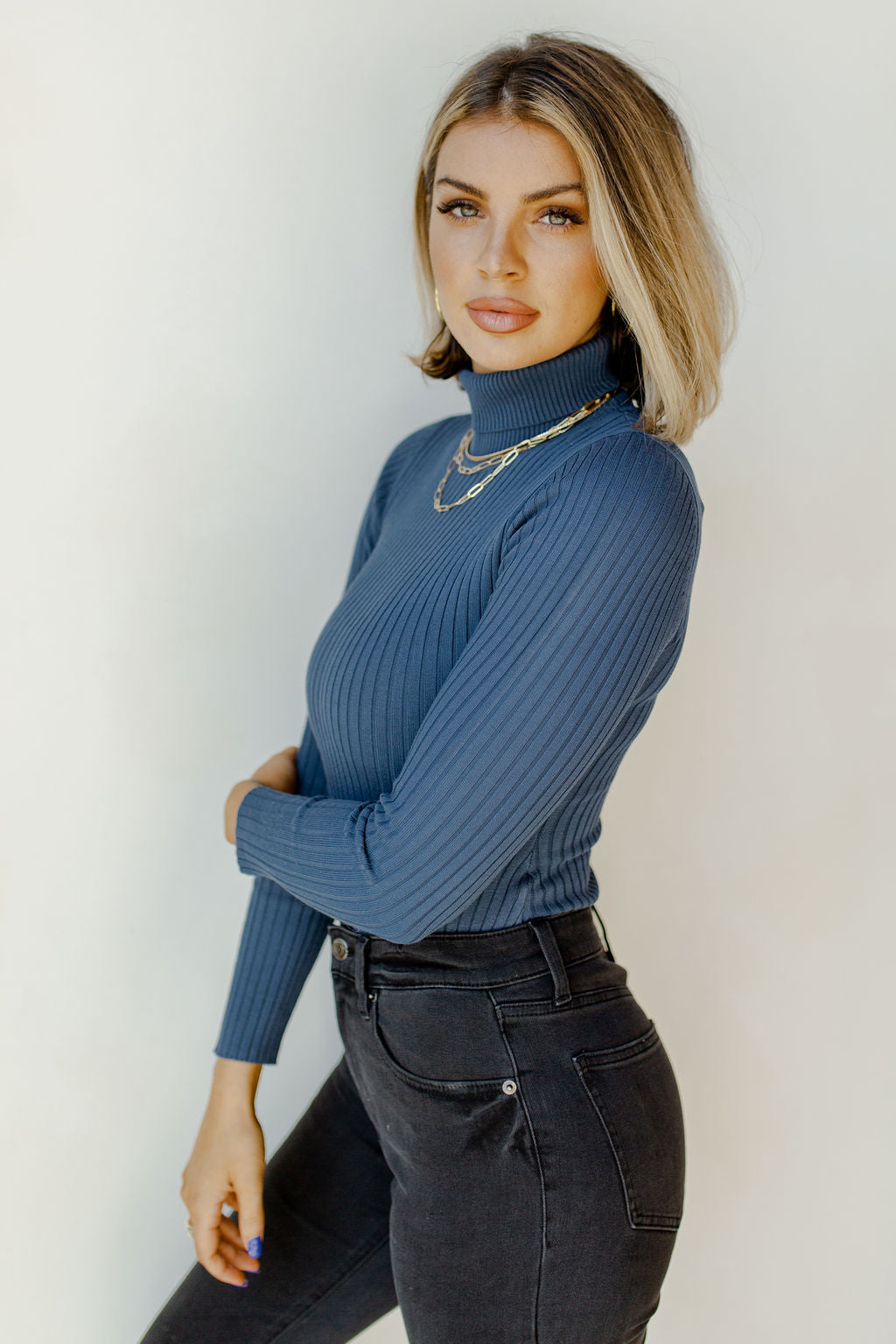 mode, rib knit turtle neck bodysuit