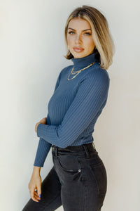 mode, rib knit turtle neck bodysuit