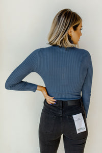 mode, rib knit turtle neck bodysuit