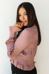 mode, smocking detailed blouse