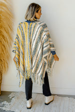 mode, cozy by the fire poncho cardi