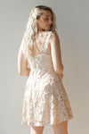 mode, floral lace mini dress