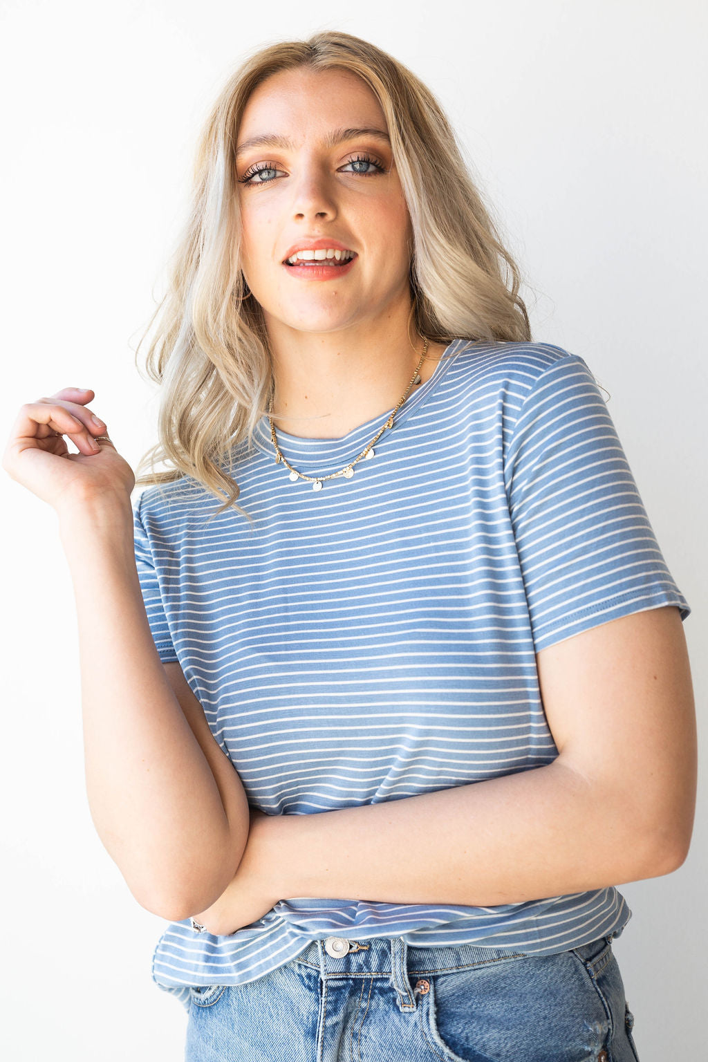 mode, getting along nicely stripe tee