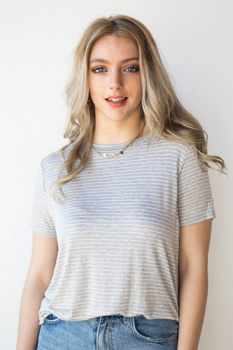mode, getting along nicely stripe tee