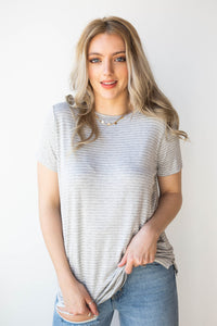 mode, getting along nicely stripe tee