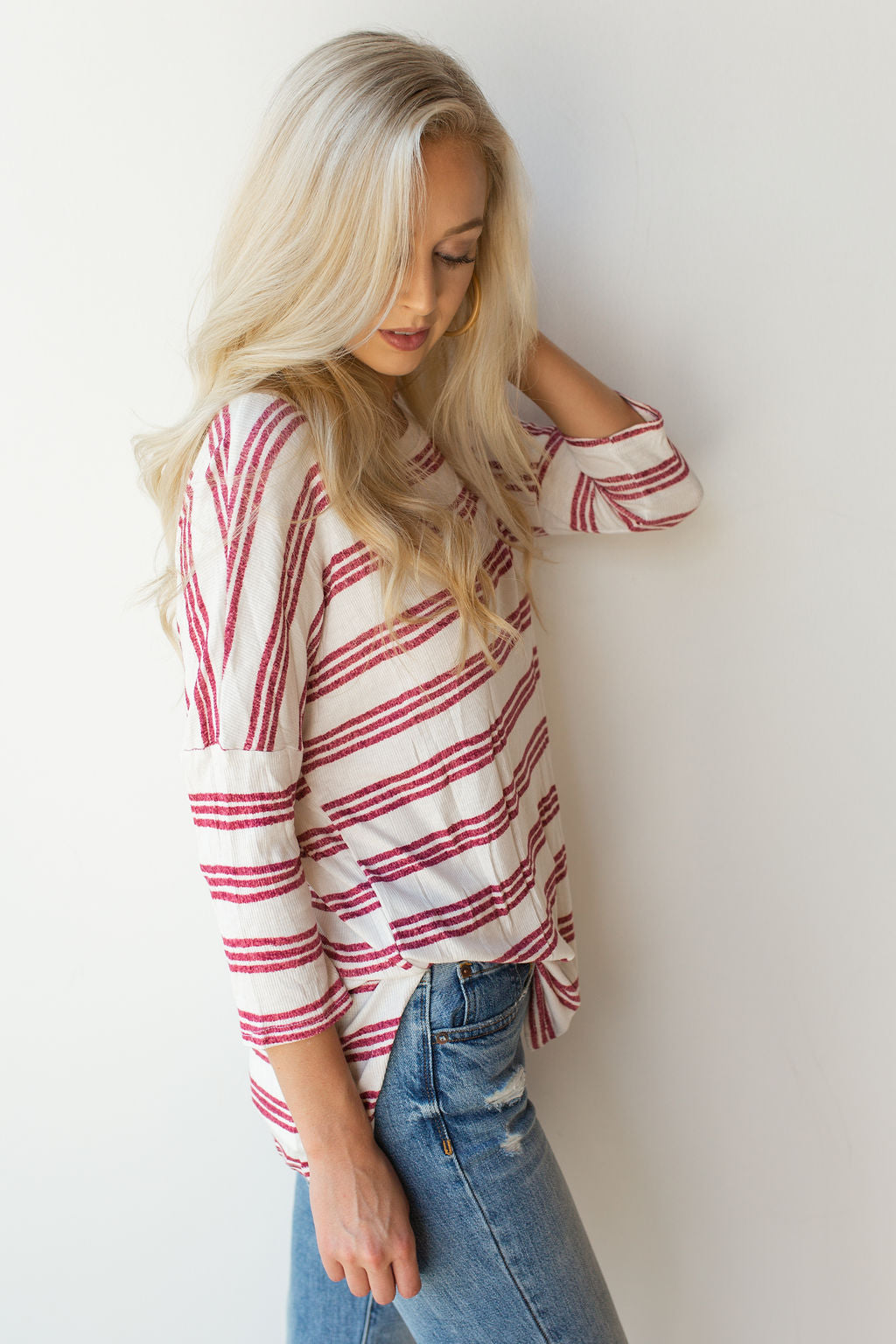 mode, crimson stripe love