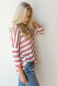 mode, crimson stripe love