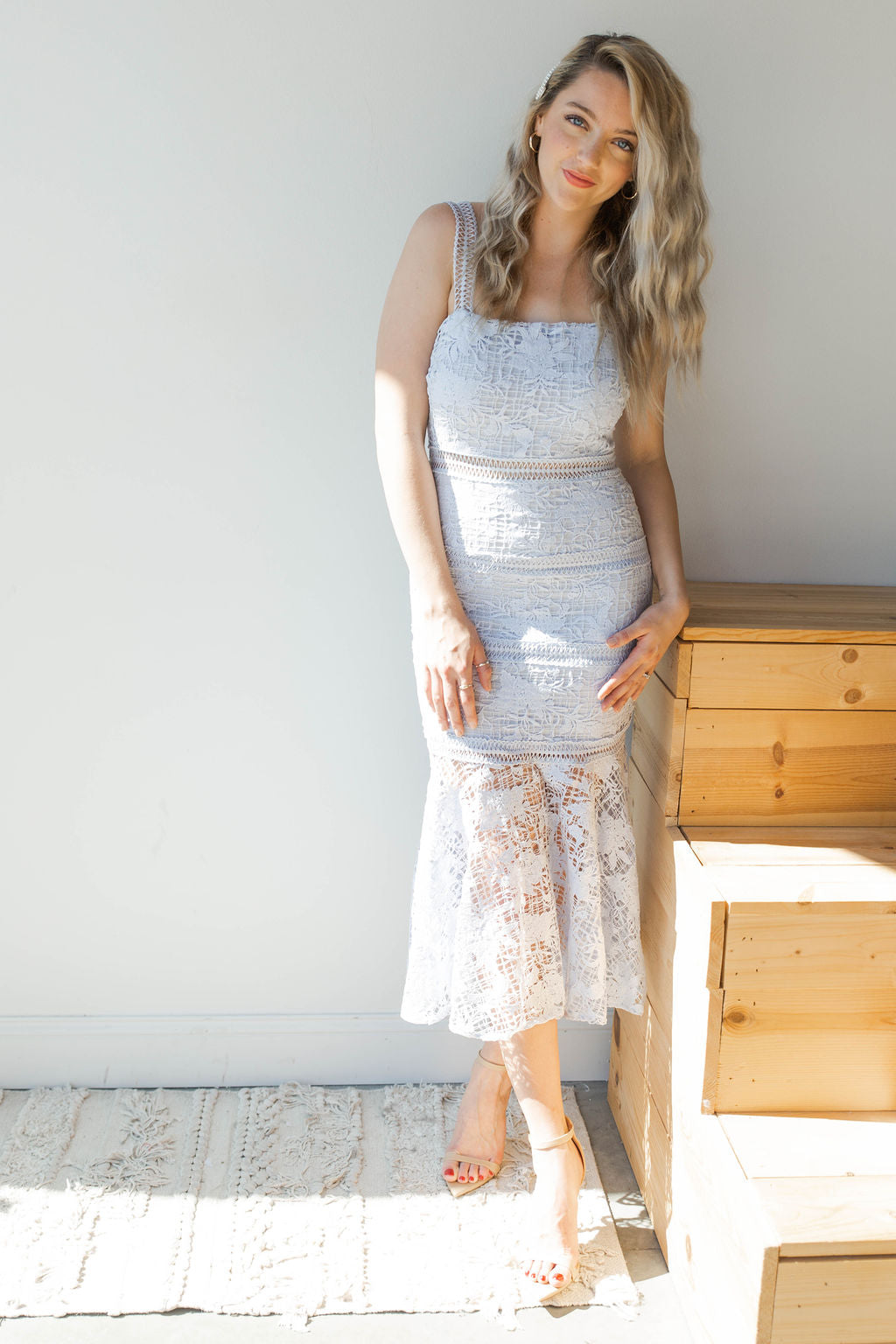 mode, mermaid lace dress