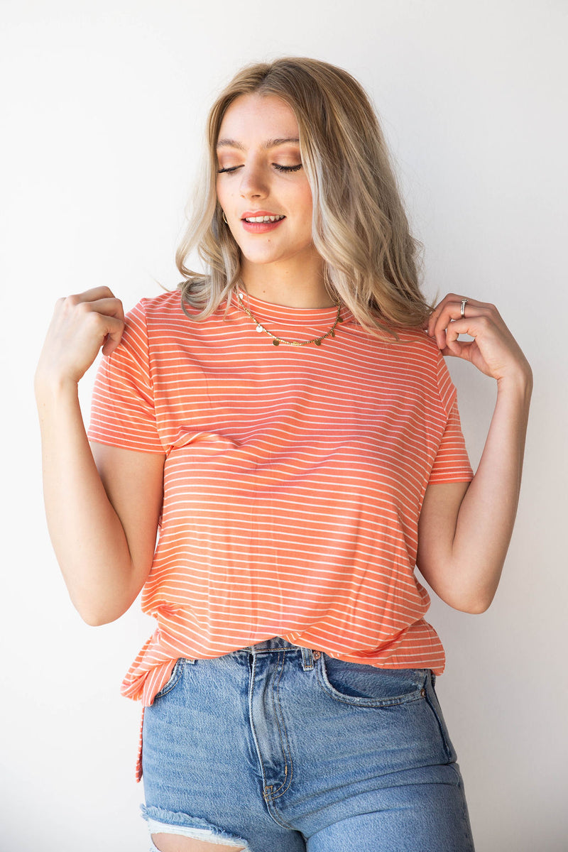 mode, getting along nicely stripe tee
