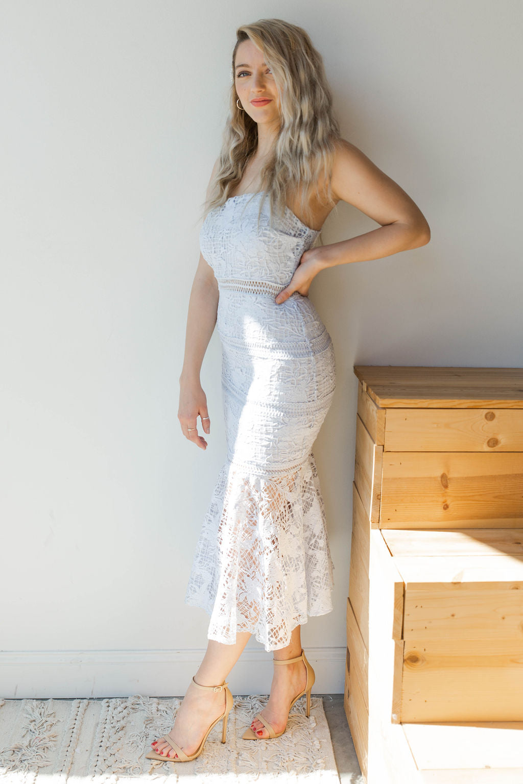 mode, mermaid lace dress