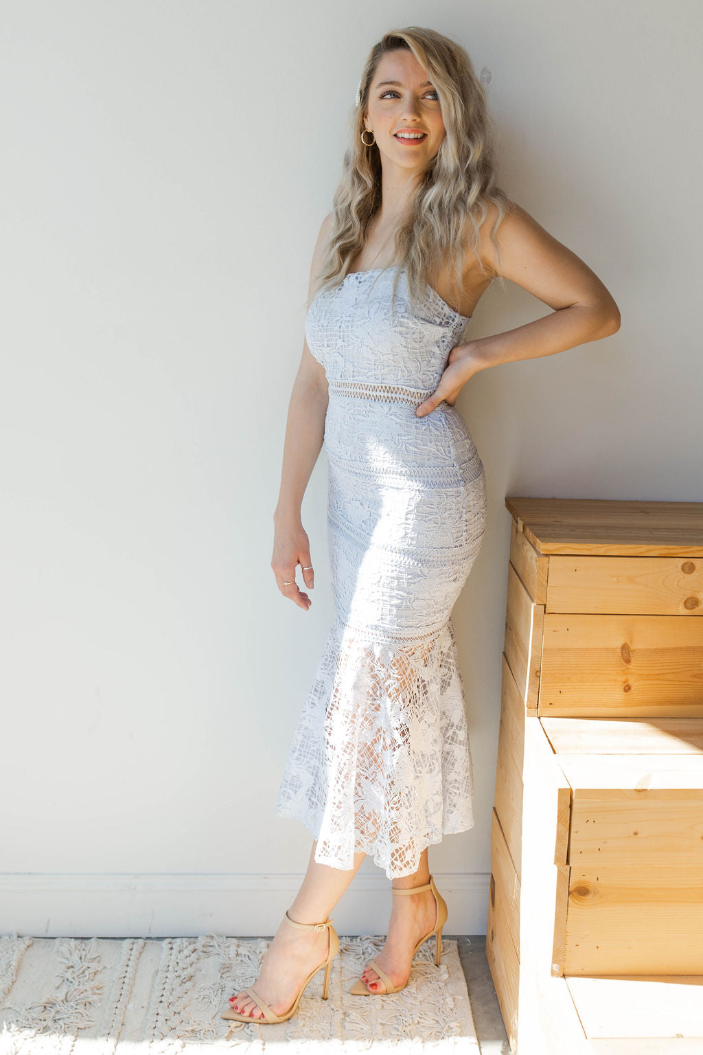 mode, mermaid lace dress