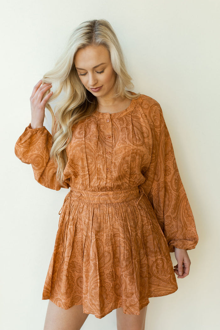 mode, luciana l/s wvn dress