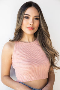 mode, floral bits fitted crop