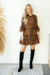mode, hey ruffle leopard dress
