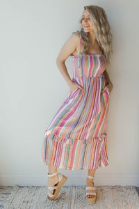 mode, summer frills maxi dress